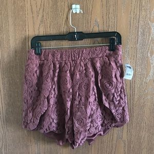 Charlotte Russe Crochet Lace Shorts NWT